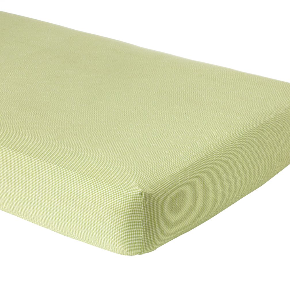 Green Gingham Fitted Sheet